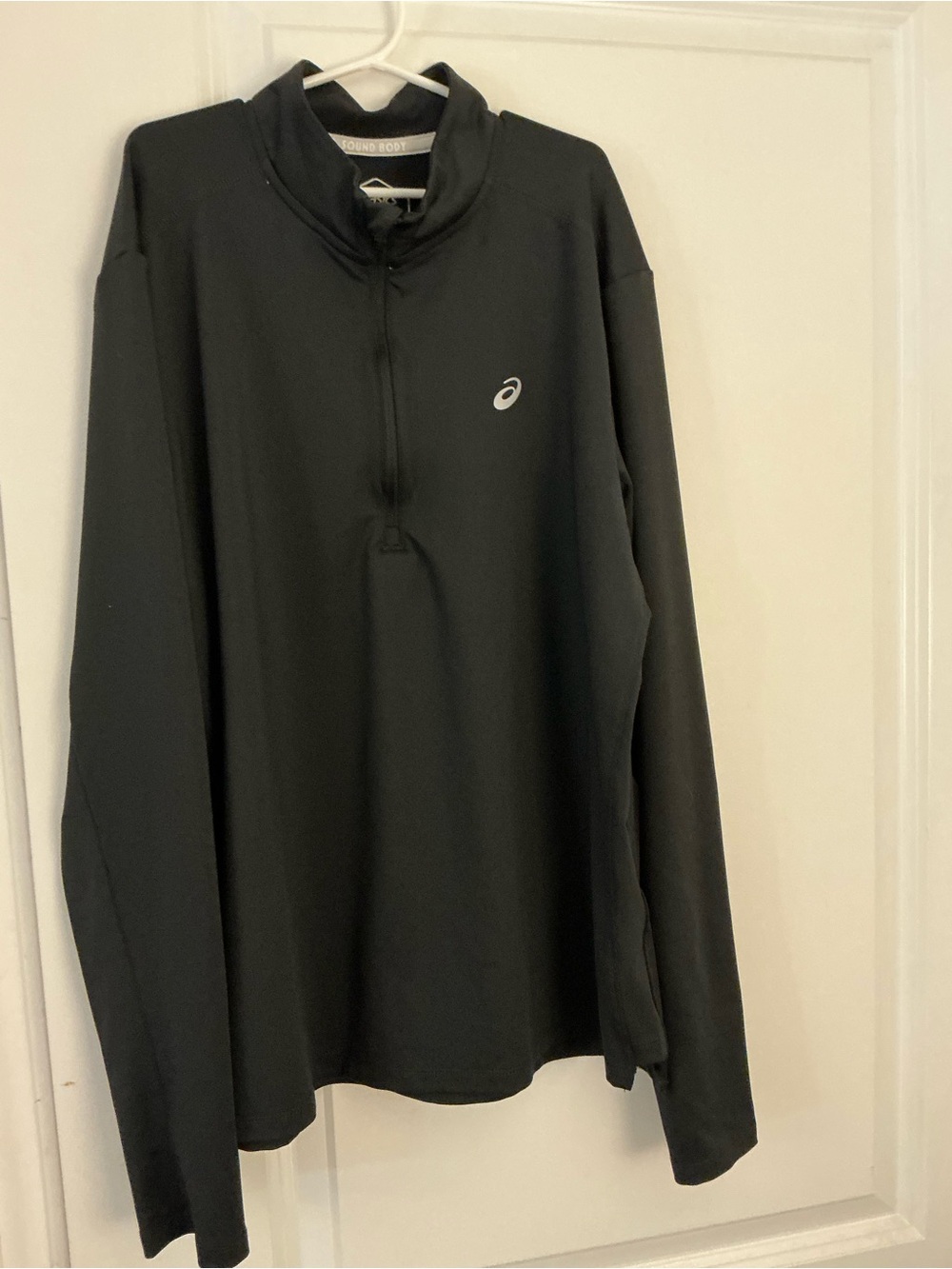 NWOT Asics Sound Mind Sound Body Performance Running 1/4 Zip Pullover Black M